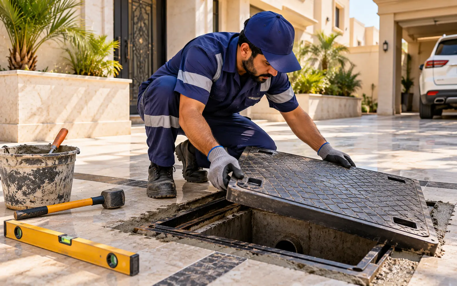 أفضل خدمات تركيب أغطية المنهول بالكويت