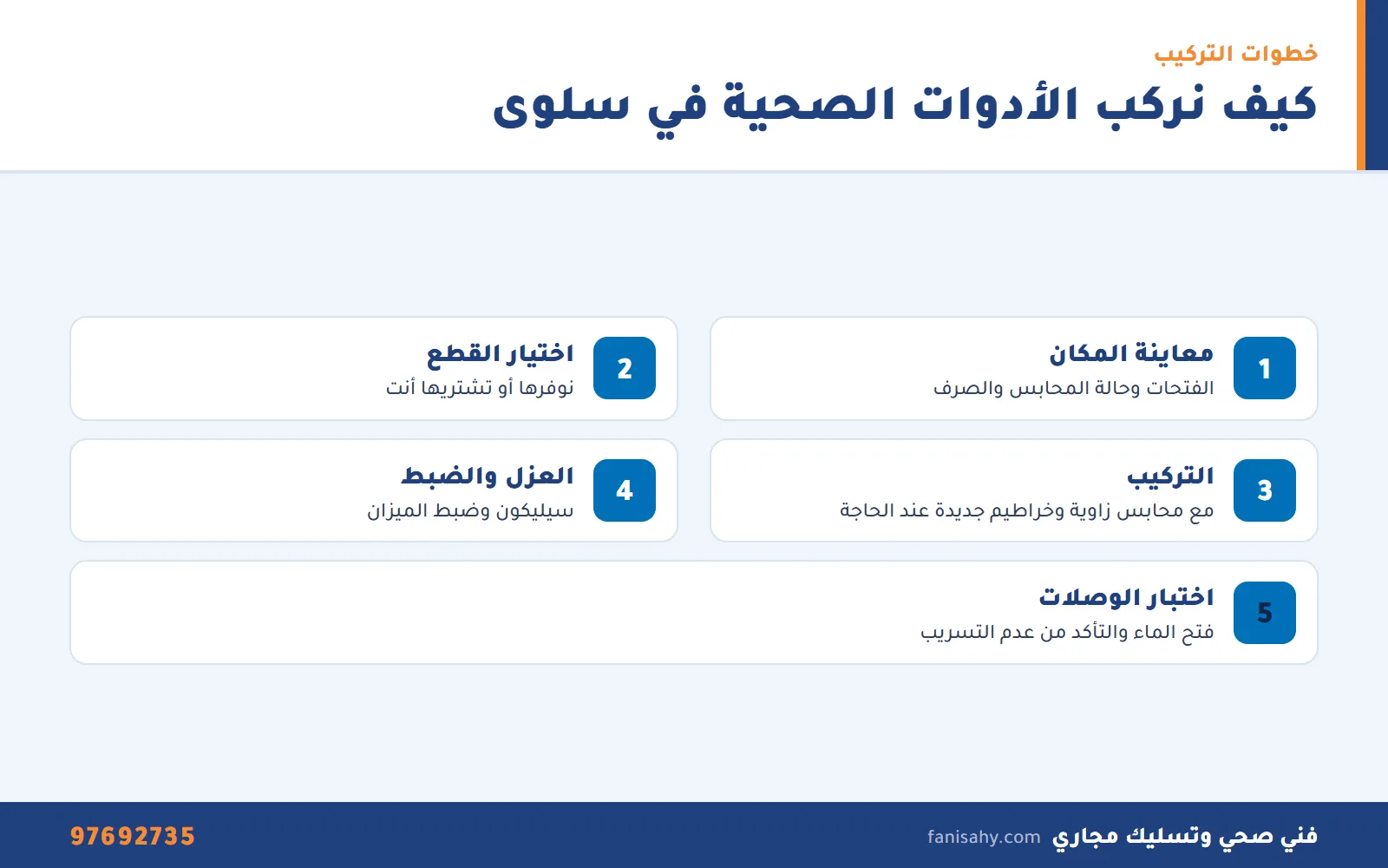 ادوات صحية سلوى: توريد وتركيب وتصليح الأدوات الصحية في فلل سلوى 2 خطوات تركيب ادوات صحية سلوى من المعاينة حتى اختبار الوصلات ضد التسريب