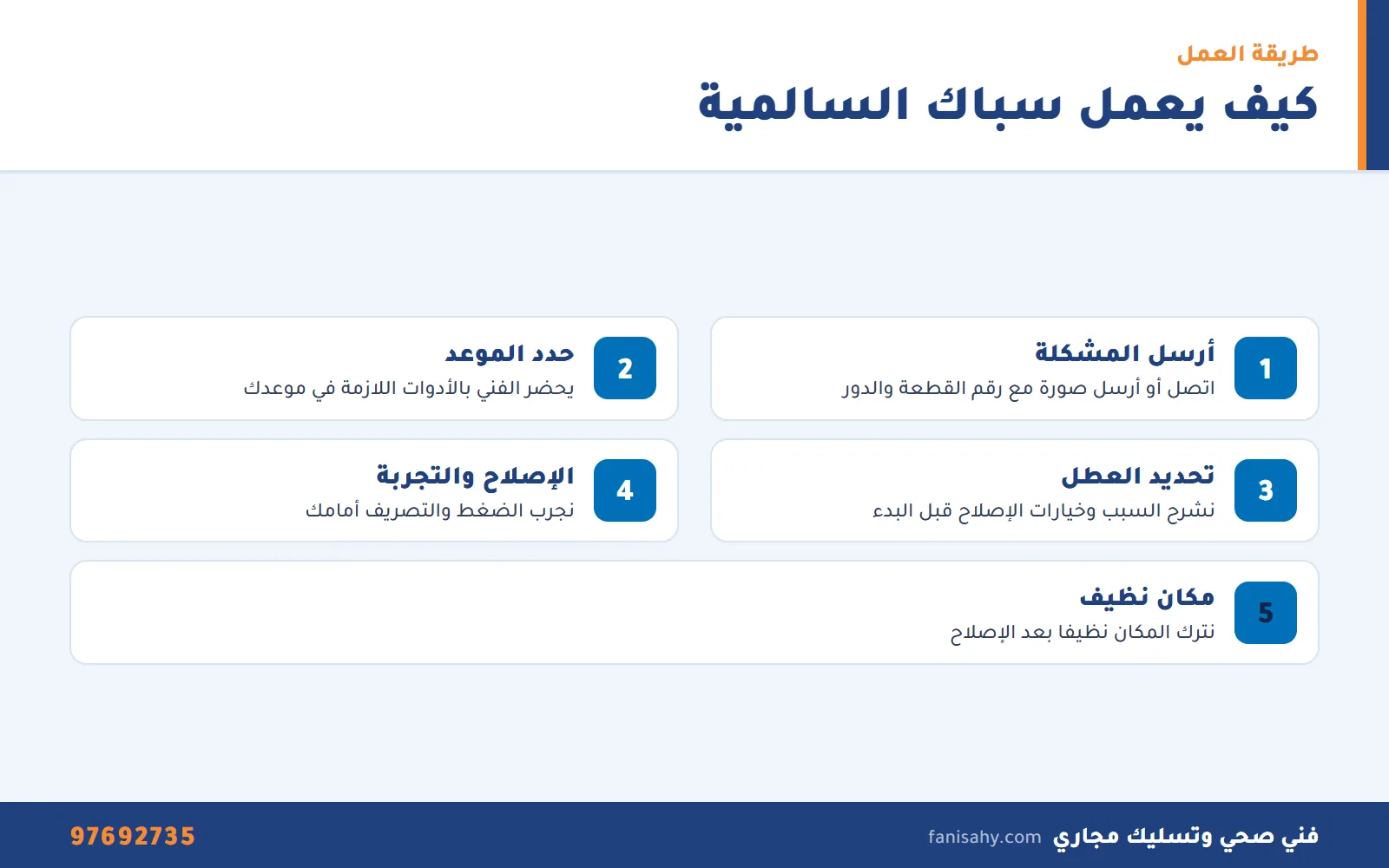 خطوات عمل سباك السالمية من الاتصال وتحديد العطل حتى الإصلاح وتجربة الضغط